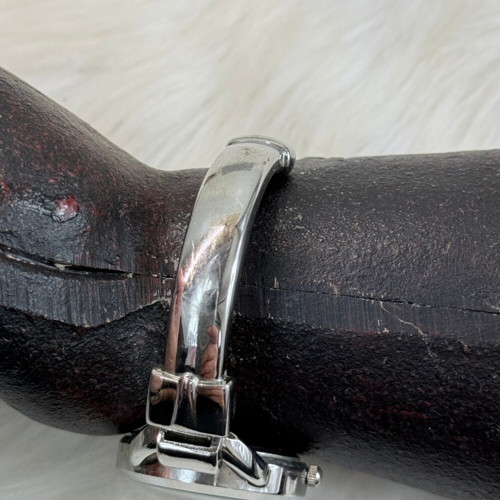 Studio Silver Tone Dial Round Case Hinge Bracelet… - image 3